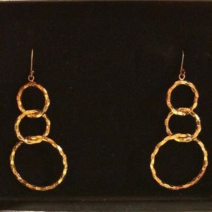 Triple hoop Technibond earrings